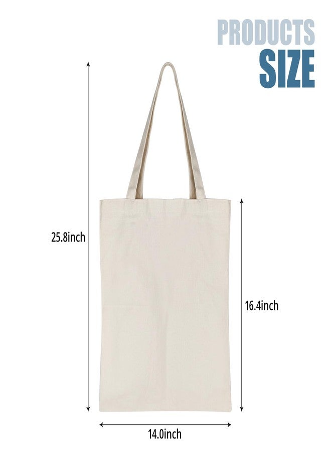 SimautHawk2 Pack Canvas Tote Bag, Blank Tote Bags, Canvas, Grocery Bags, for DIY Activity Plain Tote Bag (2, Beige, 14 * 16.4Inches) - Image 2